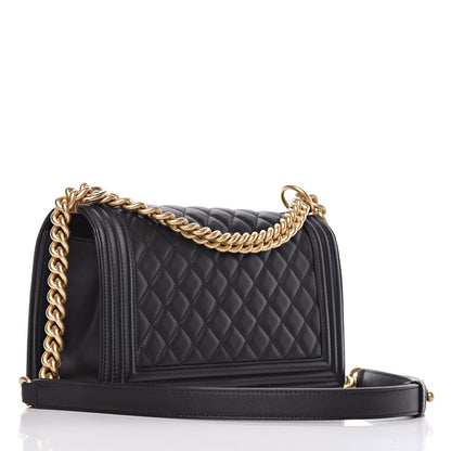 Chanel Calfskin Quilted Medium Boy Flap Black 3 of 12
