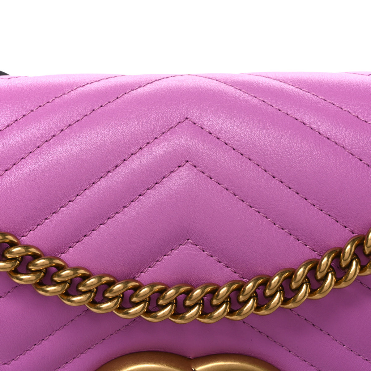 Gucci Calfskin Matelasse Medium GG Marmont Shoulder Bag Candy Mousse 7 of 9