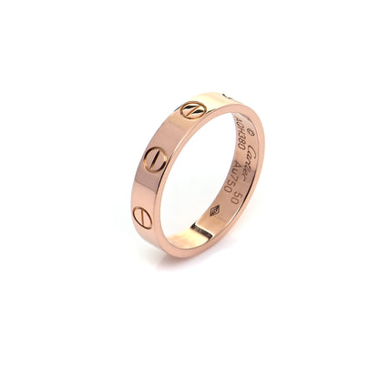 Cartier 18K Pink Gold 3.5mm LOVE Wedding Band Ring 50 5.25 4 of 5