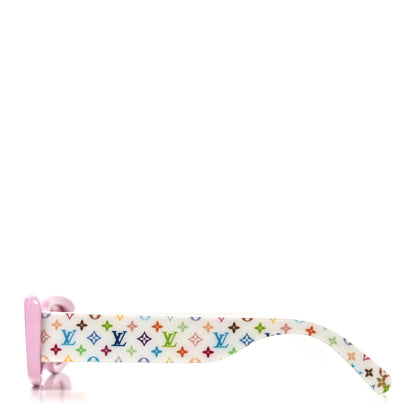 Louis Vuitton LV X TM Acetate Monogram Multicolor Cat Eye Sunglasses Z2711W Rose White 3 of 7