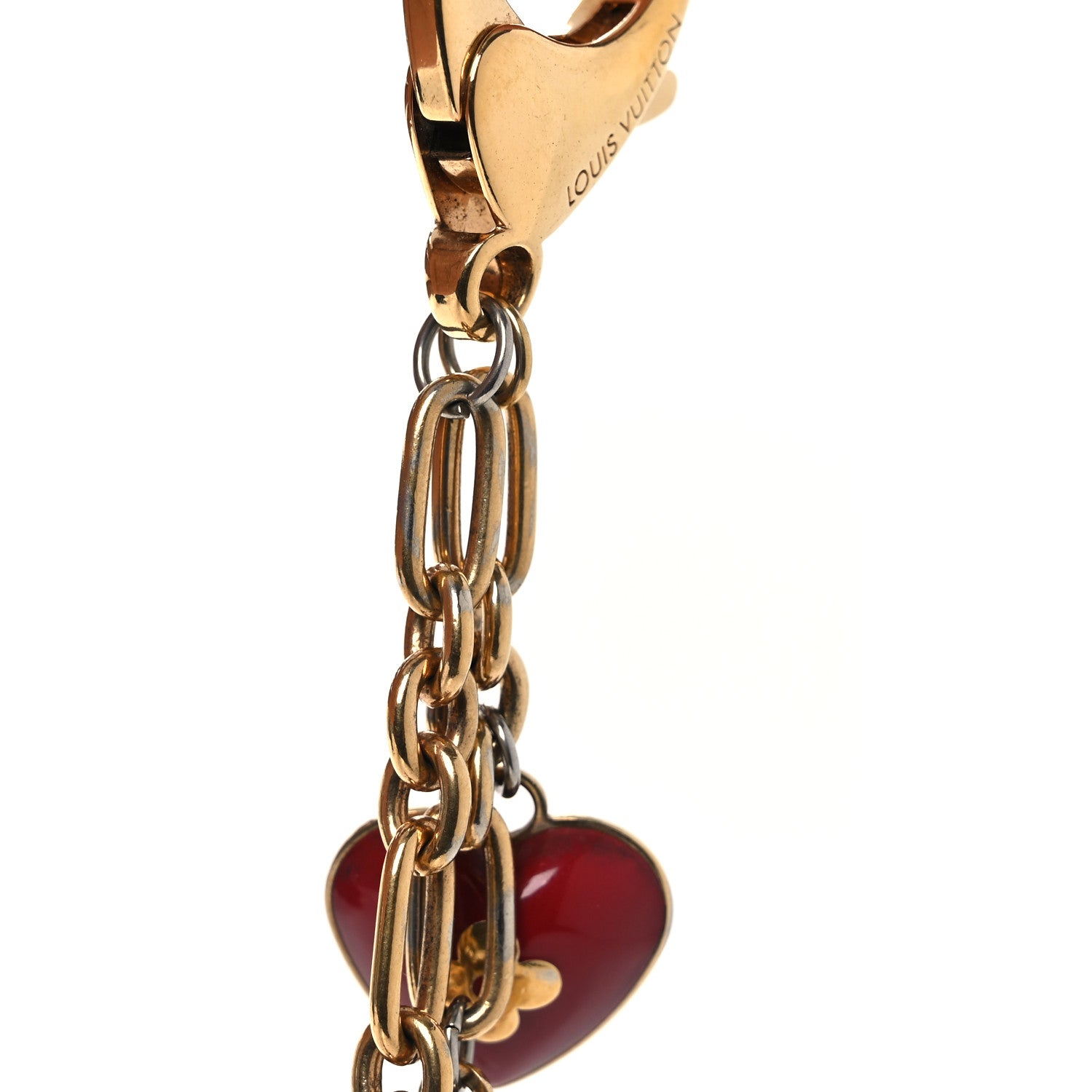 Louis Vuitton Coeurs Heart Bag Charm Key Holder Red 1832424