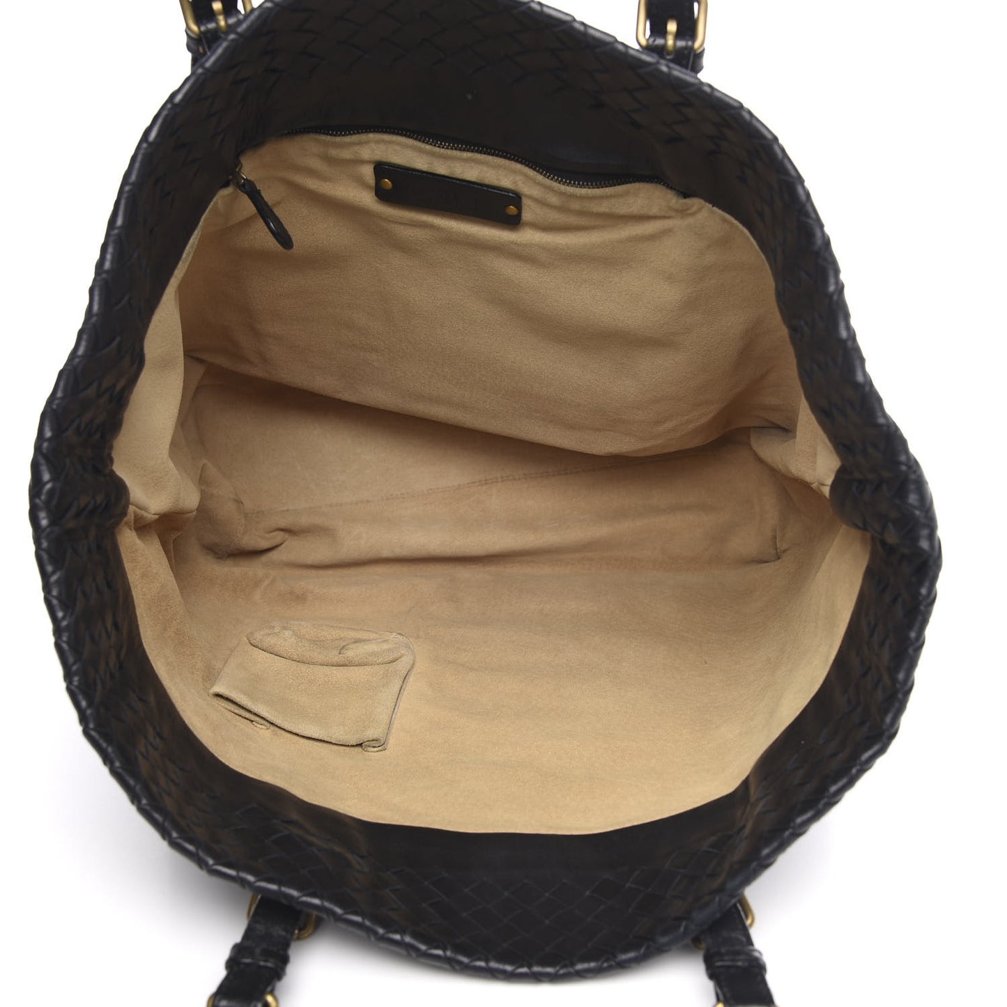 Nappa Intrecciato Medium Seamless Tote Black