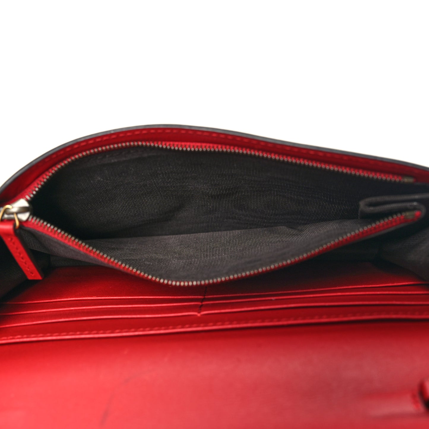 Calfskin Queen Margaret Chain Wallet Blue Agata Hibiscus Red Mystic White
