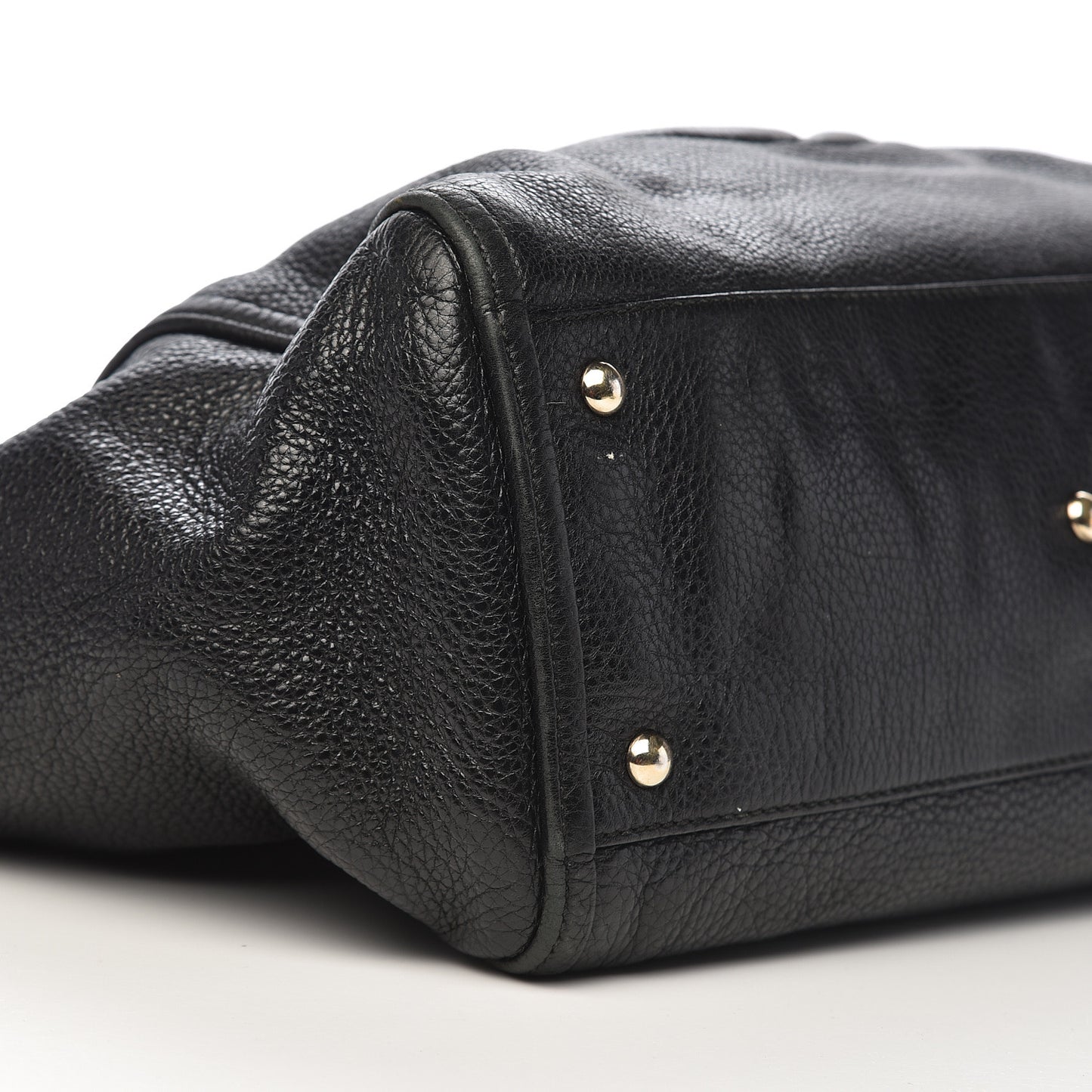 Pebbled Calfskin Medium Soho Shoulder Bag Black
