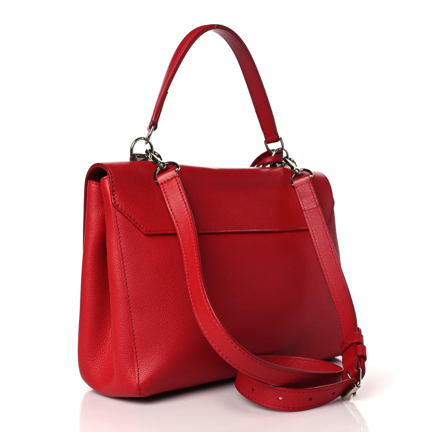 Soft Calfskin Lockme II Top Handle Rubis