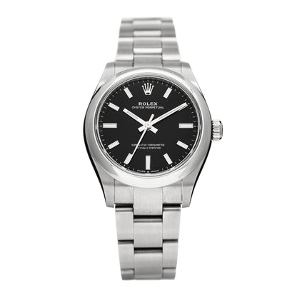 Rolex Stainless Steel 31mm Oyster Perpetual Watch Bright Black 277200 1 of 4