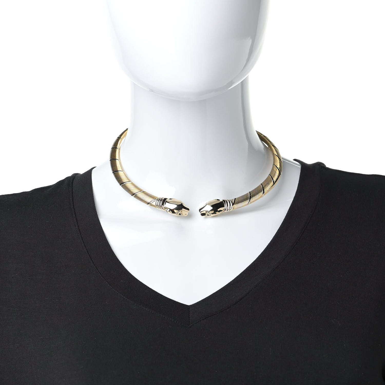 Cartier 18K Pink Yellow White Gold Panthere De Cartier Collar Necklace 2 of 10