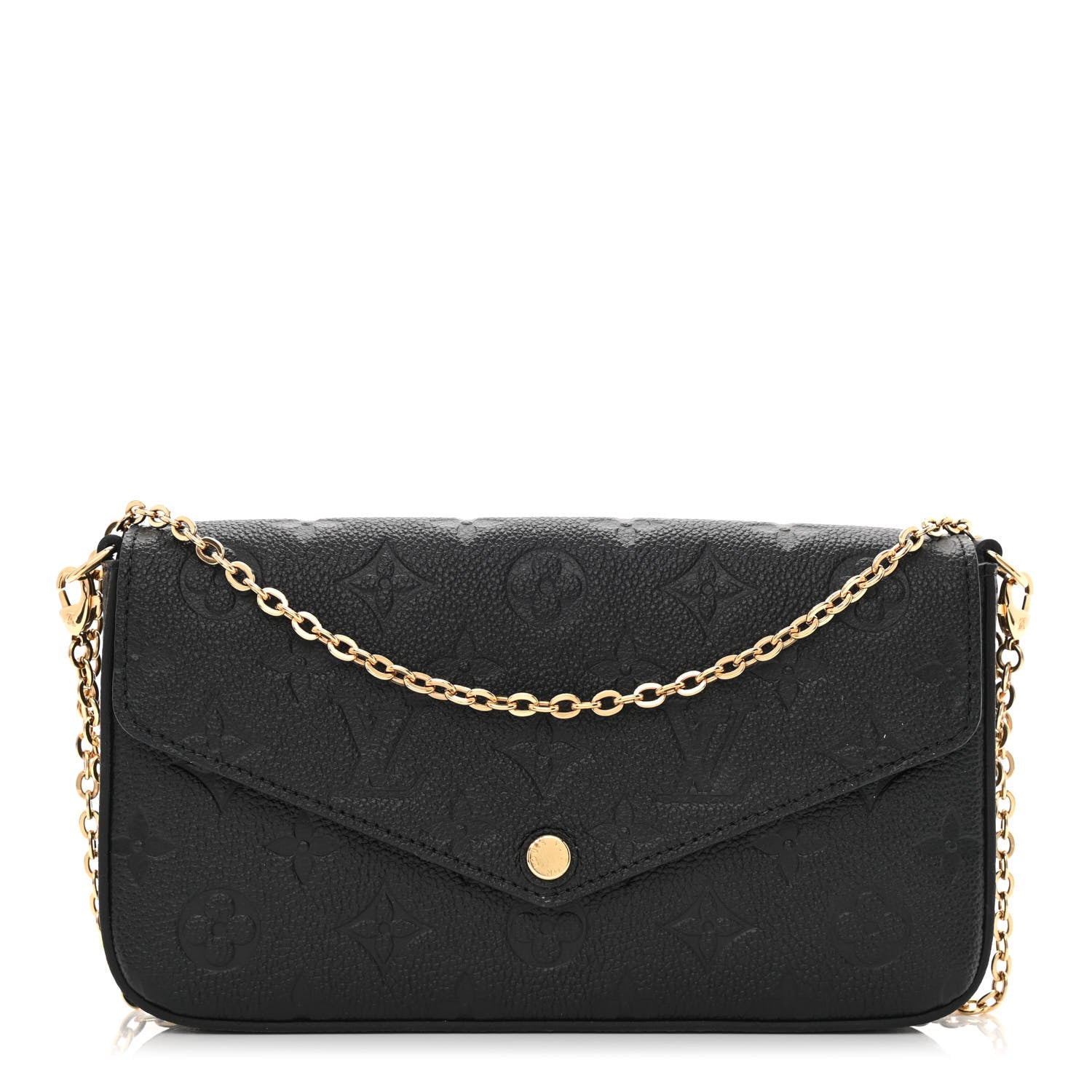 Louis Vuitton Empreinte Pochette Felicie Chain Wallet Black 3 of 13