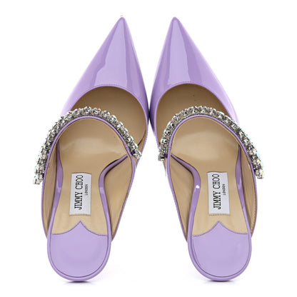 Jimmy Choo Patent Crystal Bing 100 Pumps 38.5 Wisteria 2 of 8