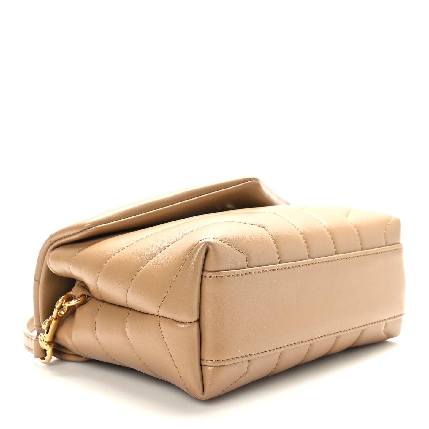 Calfskin Y Quilted Monogram Toy Loulou Crossbody Bag Latte