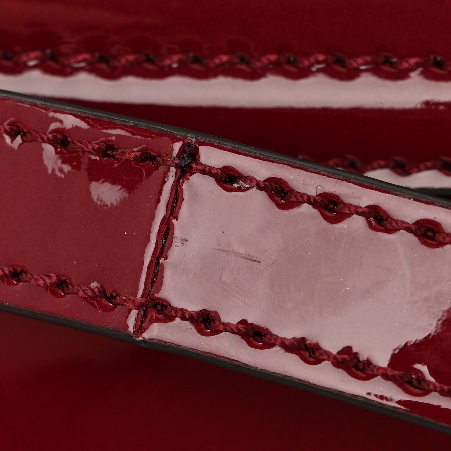 Patent Mini La Medusa Bag Claret