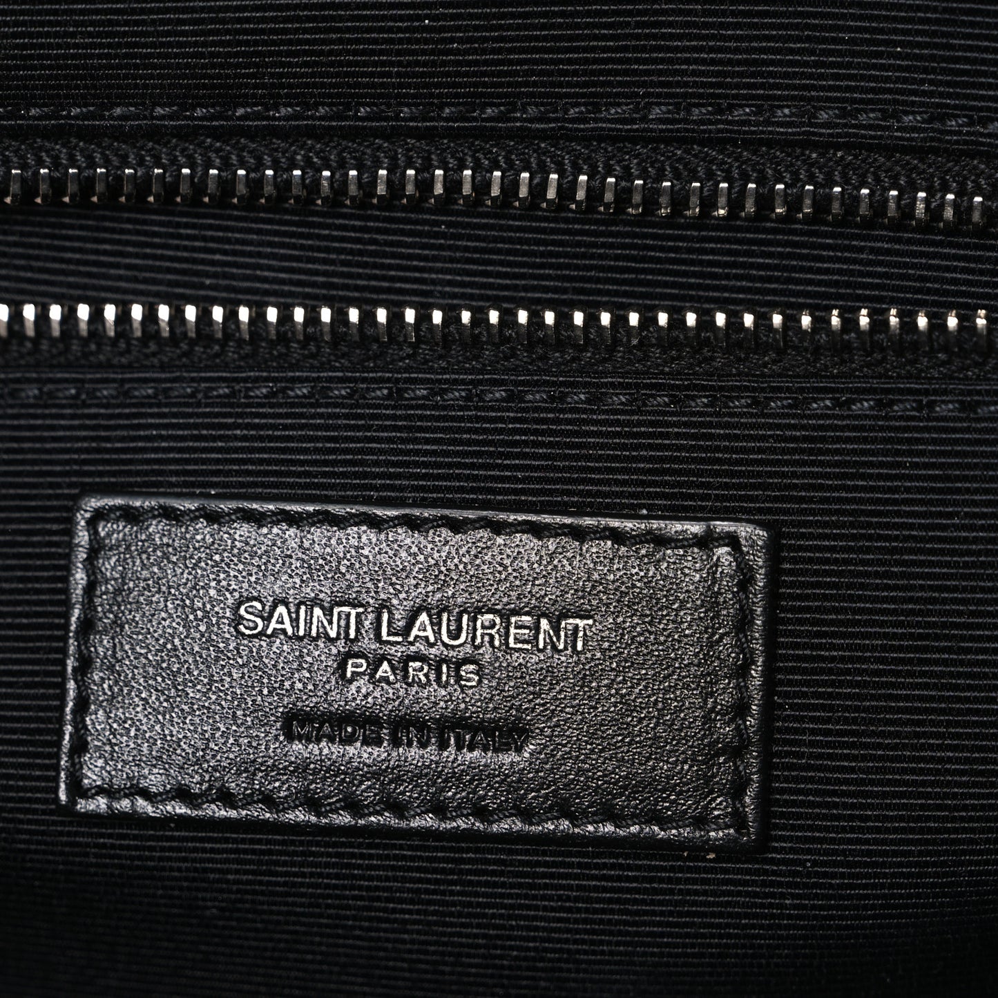 Grain De Poudre Textured Mixed Matelasse Large Triquilt Monogram Satchel Black