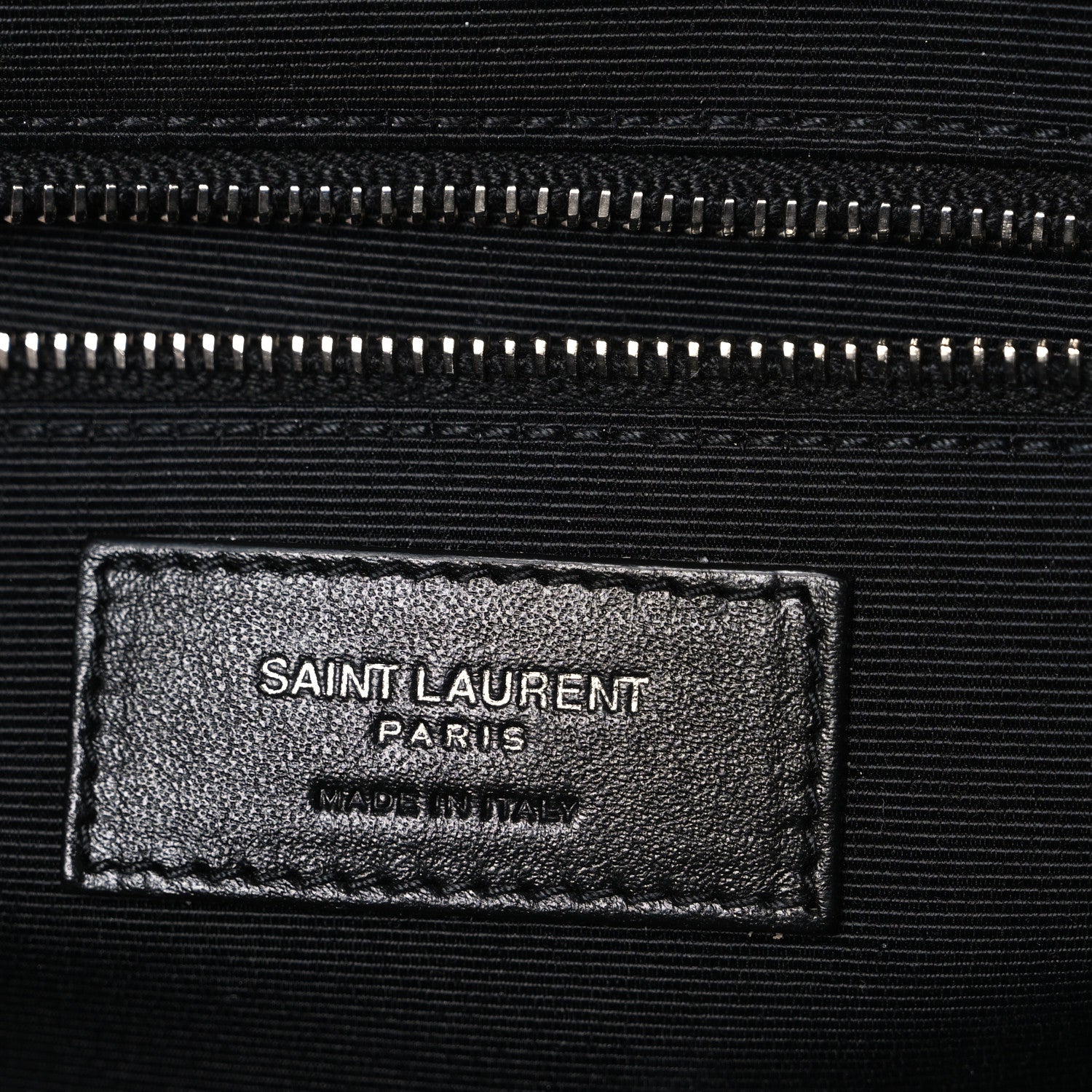 Saint Laurent Grain De Poudre Textured Mixed Matelasse Large Triquilt Monogram Satchel Black 6 of 10