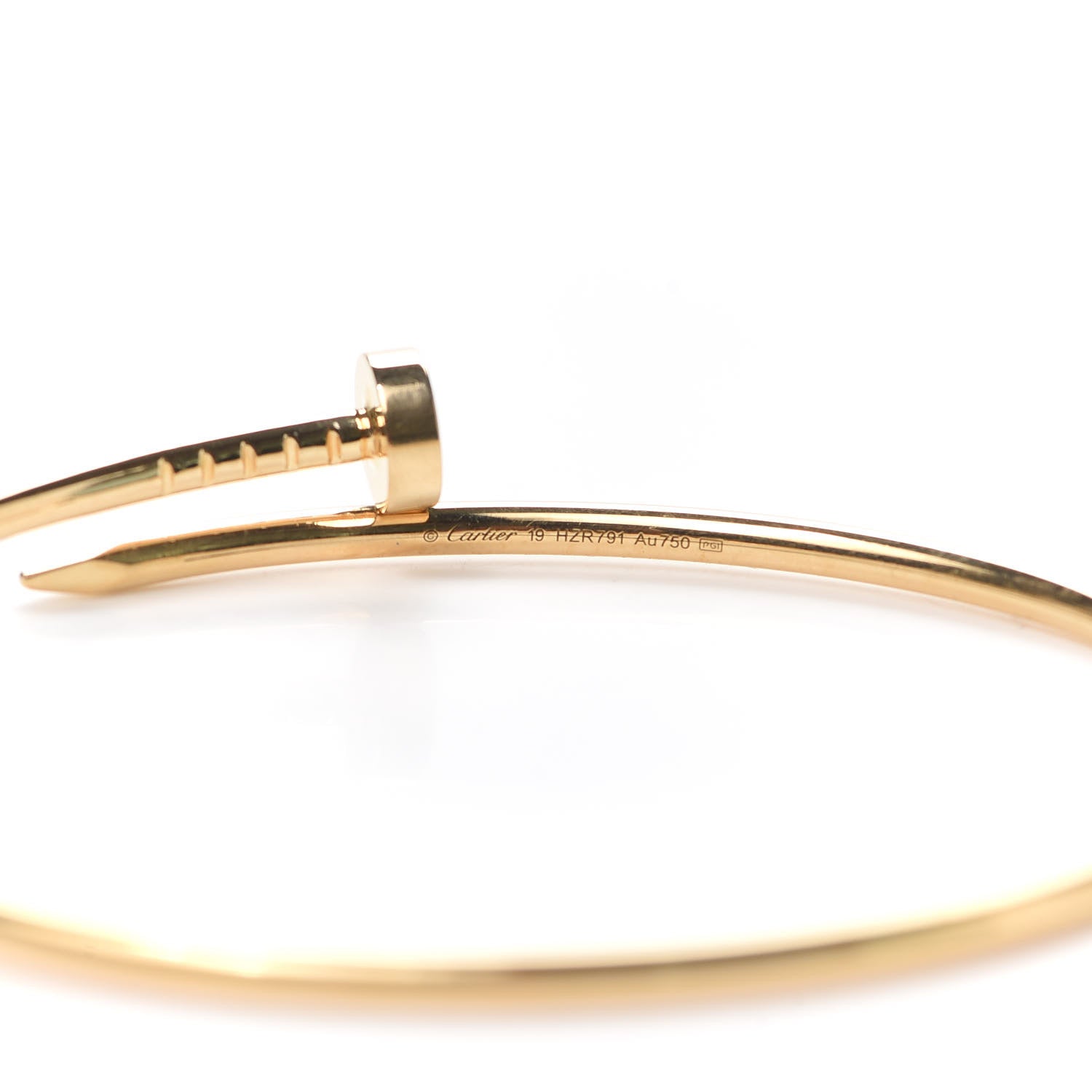 Cartier 18K Yellow Gold Small Juste Un Clou Bracelet 19 4 of 6