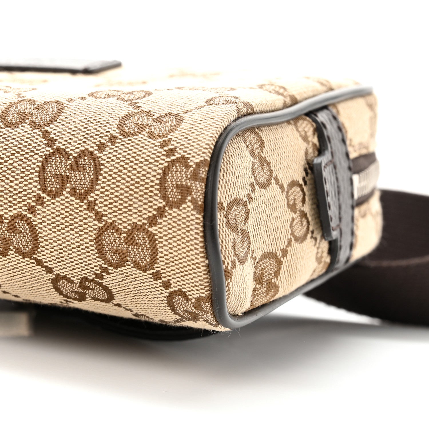 Gucci Monogram Dollar Calfskin Belt Bag Beige Ebony Testa di Moro Marrone Scuro 11 of 11