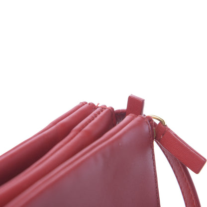 Celine Lambskin Small Trio Crossbody Bag Red 13 of 13