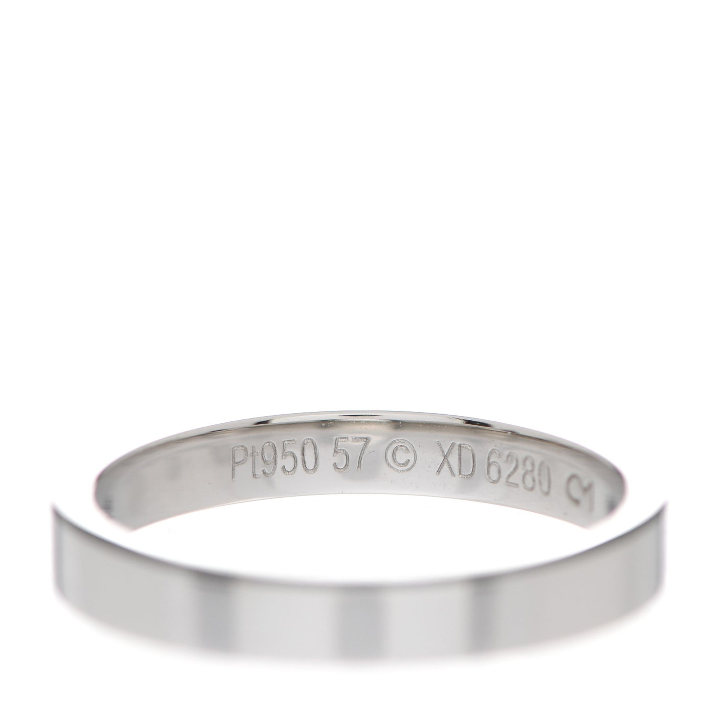 Platinum 3mm C De Cartier Wedding Band Ring 57 8