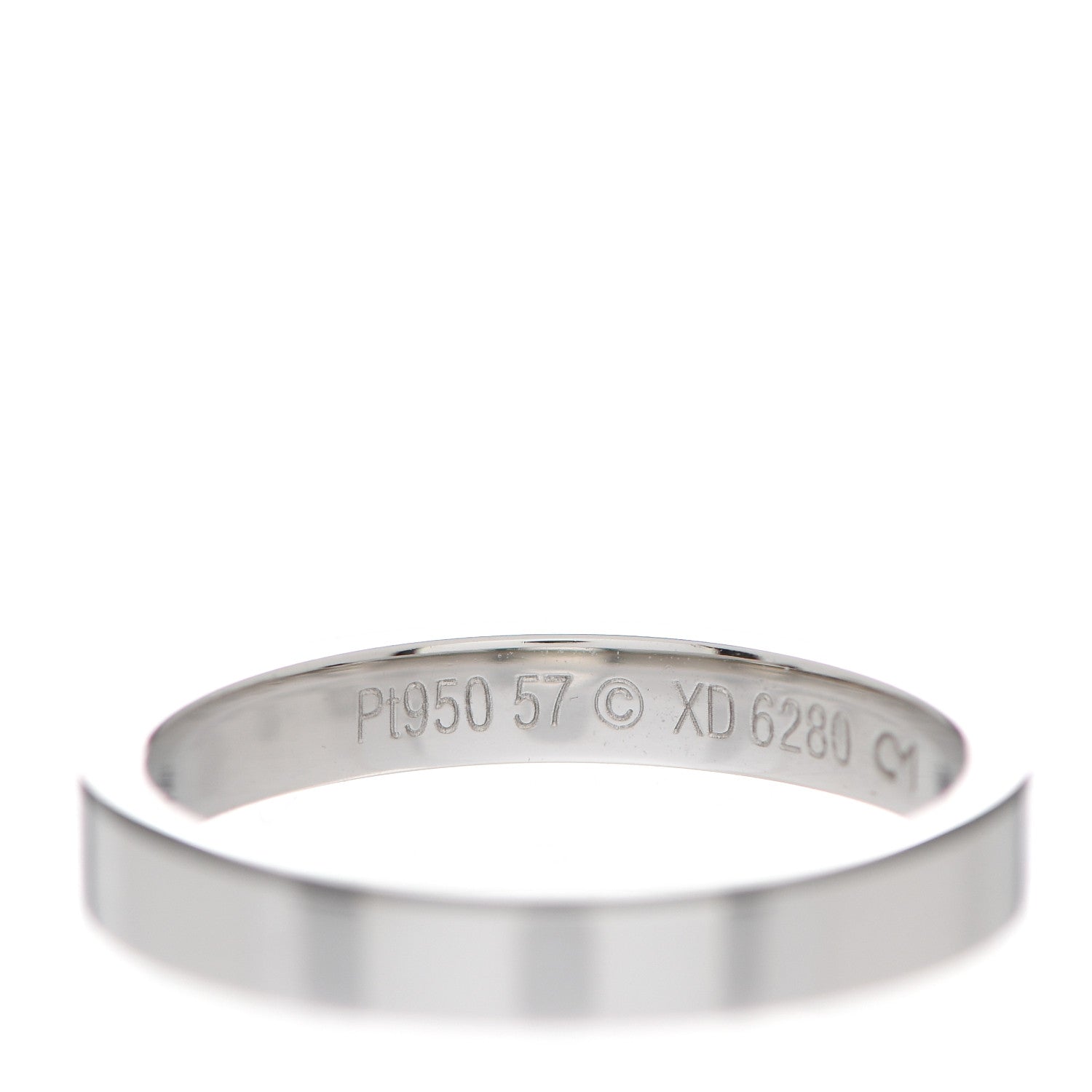 Cartier Platinum 3mm C De Cartier Wedding Band Ring 57 8 4 of 6