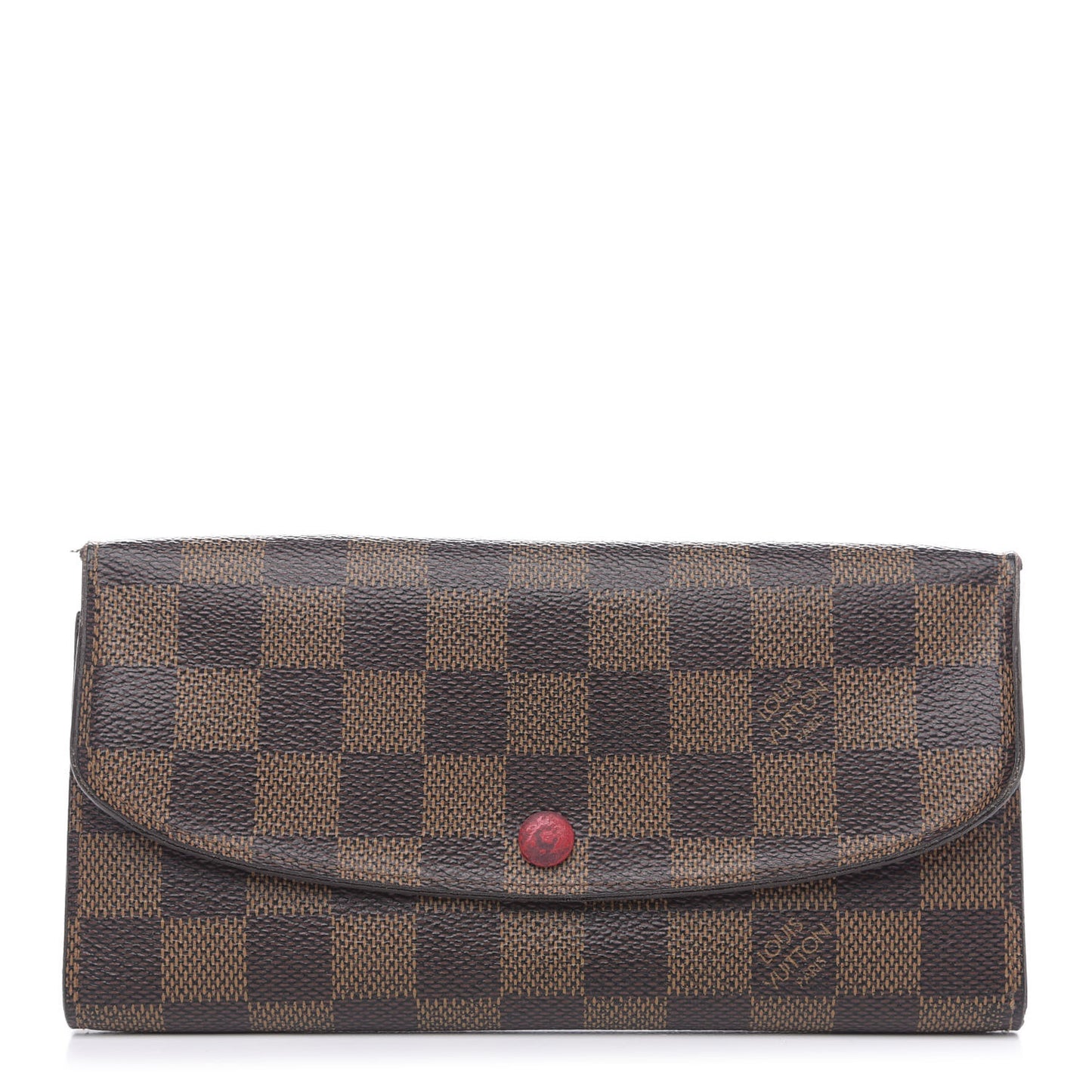 Damier Ebene Emilie Wallet Red