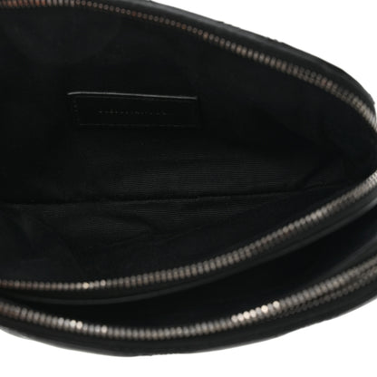 Saint Laurent Grained Lambskin Quilted Mini Becky Double Zip Bag Black 7 of 12