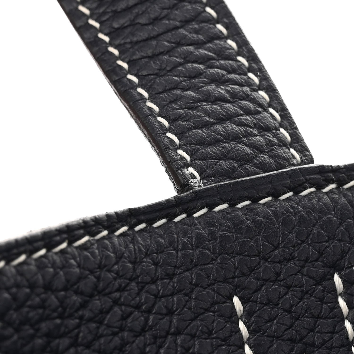 Hermes Taurillon Clemence Double Sens 30 Reversible Tote Bleu Nuit Black 11 of 12