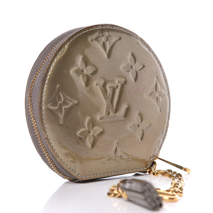 Louis Vuitton Vernis Animania Coq Rooster Round Coin Purse Gris Art Deco 3 of 8