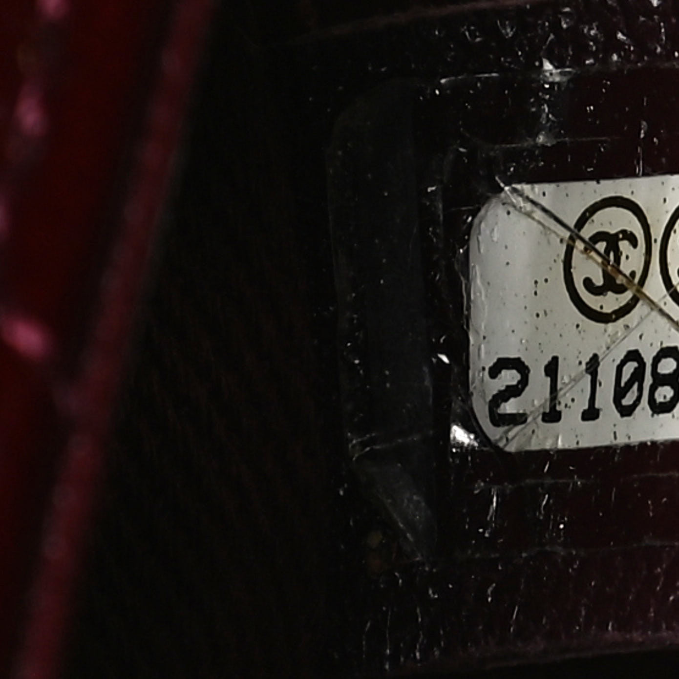 Patent Goatskin Quilted Medium CC Eyelet Flap Burgundy