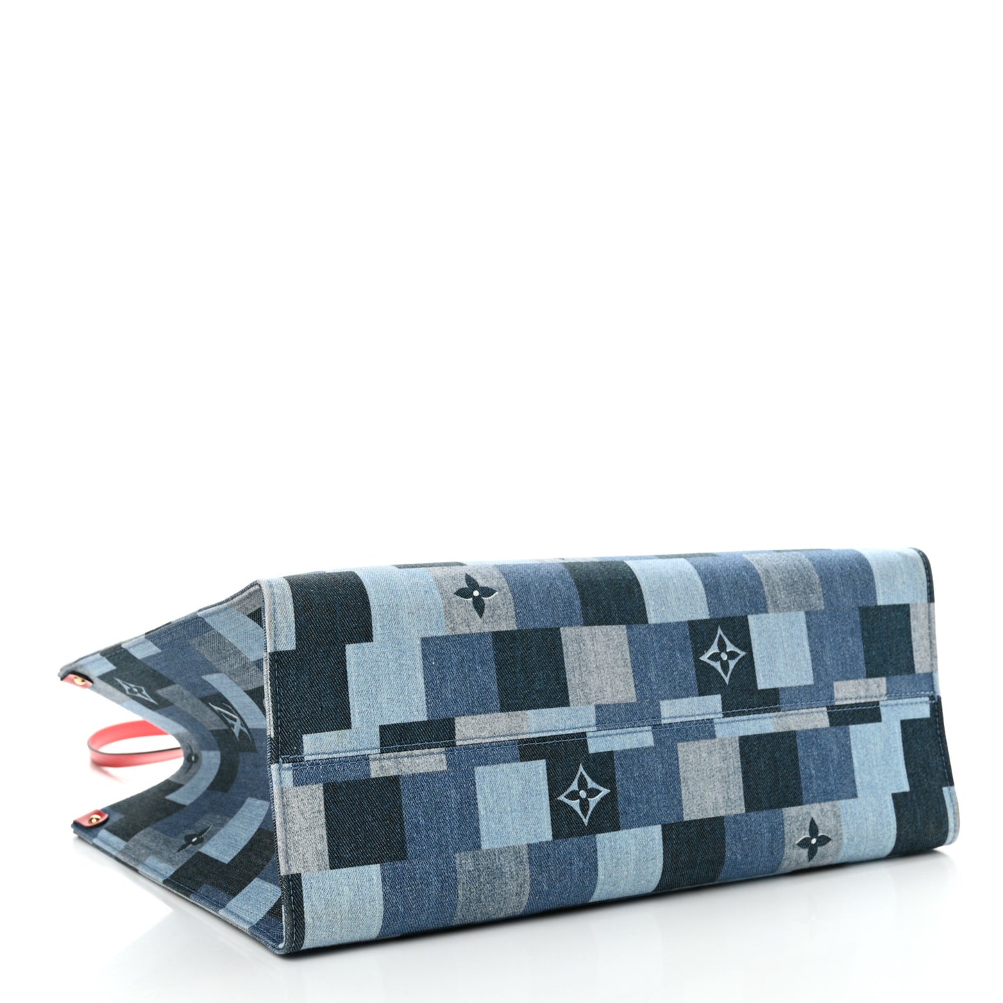 Denim Damier Monogram Onthego Blue Rouge