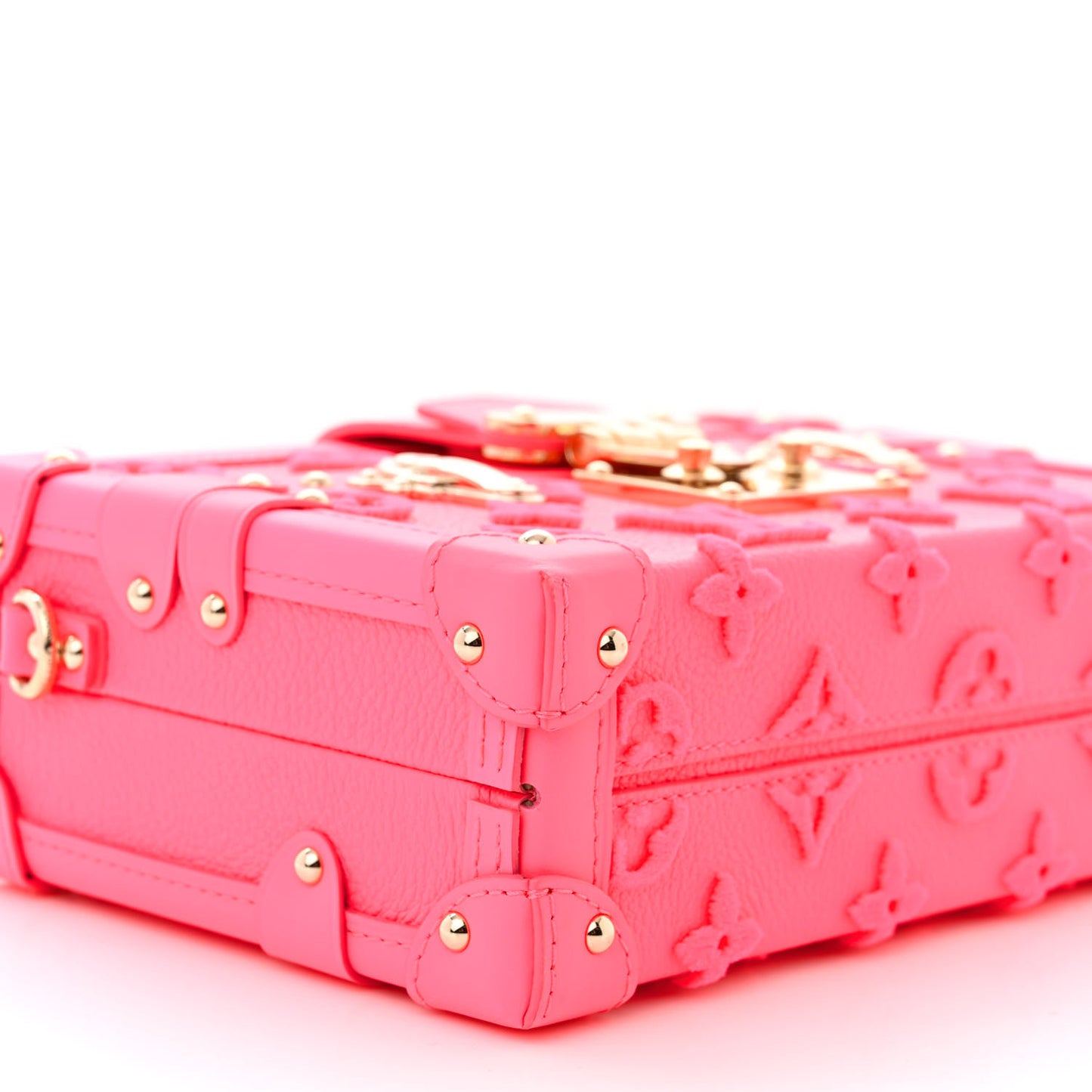 Monogram Tuffetage Petite Malle Rose Fluo