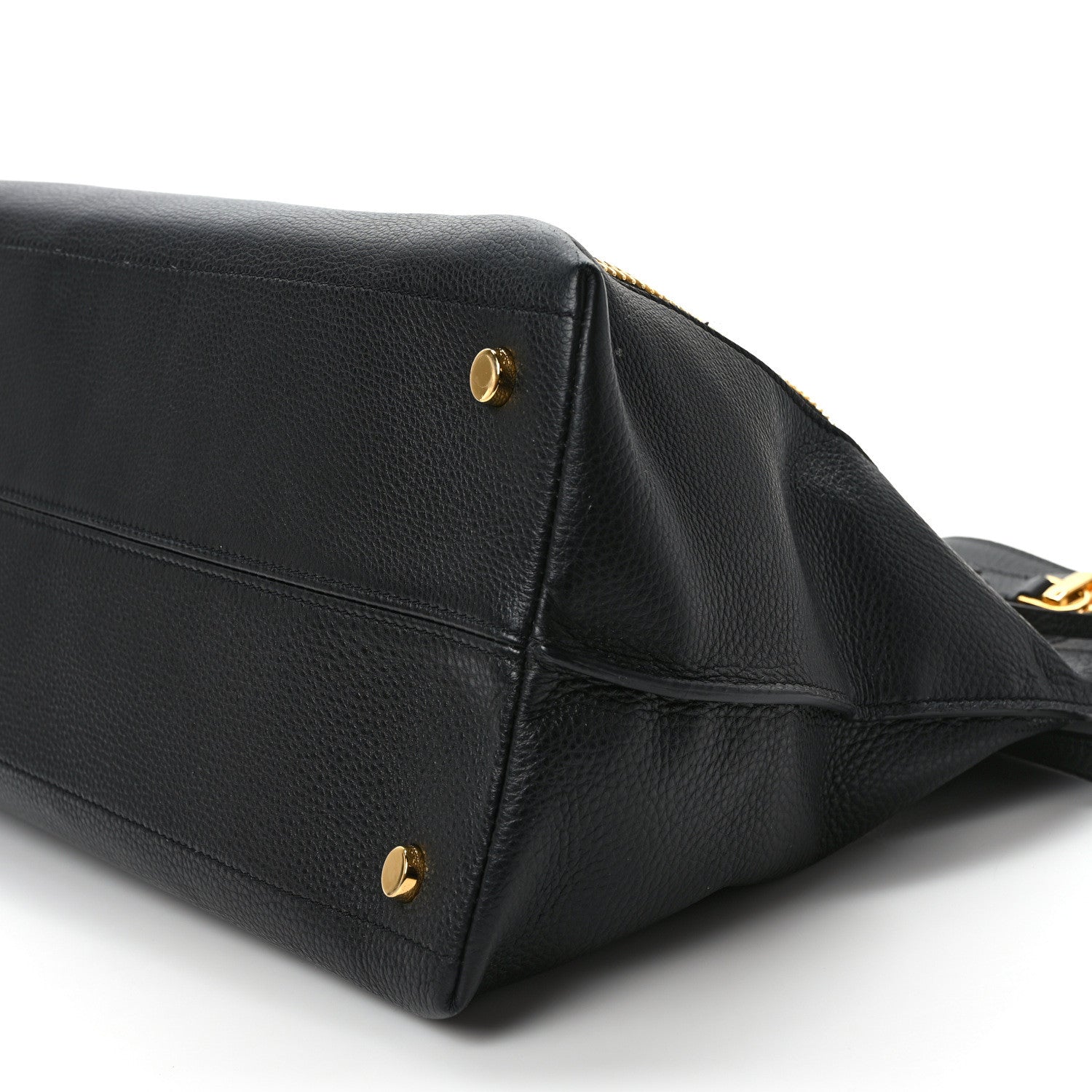 Tom Ford Grained Calfskin Alix Padlock Zip Tote Black 7 of 8