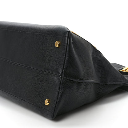 Tom Ford Grained Calfskin Alix Padlock Zip Tote Black 7 of 8