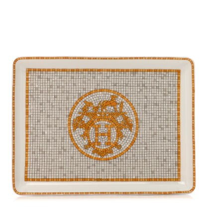 Hermes Porcelain Mosaique au 24 Gold Sushi Plate 1 of 5