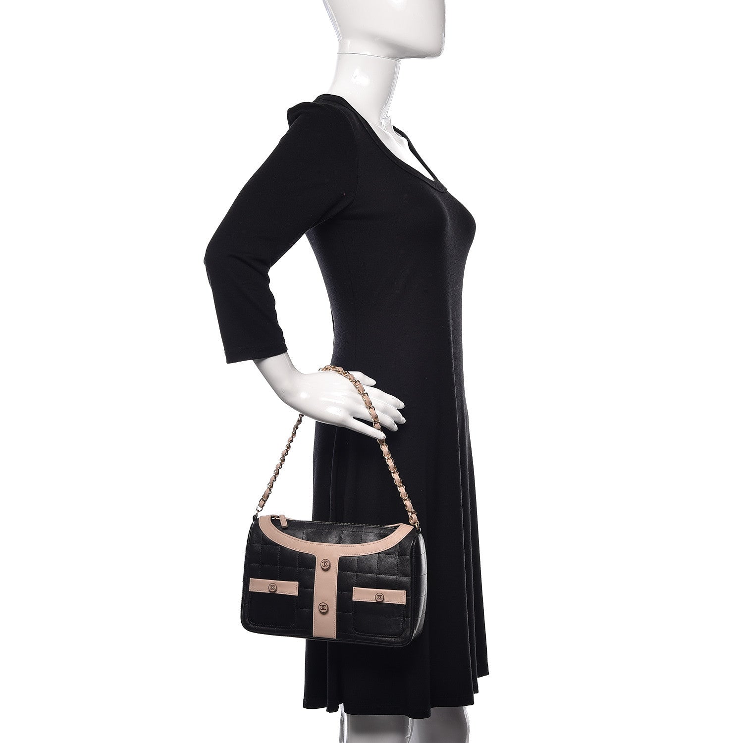 Chanel Calfskin Quilted Small Girl Shoulder Bag Black 2 of 11