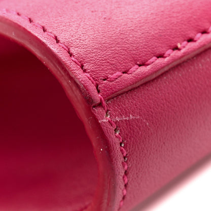 Saint Laurent Calfskin Classic Y Ligne Clutch Fuchsia 9 of 12