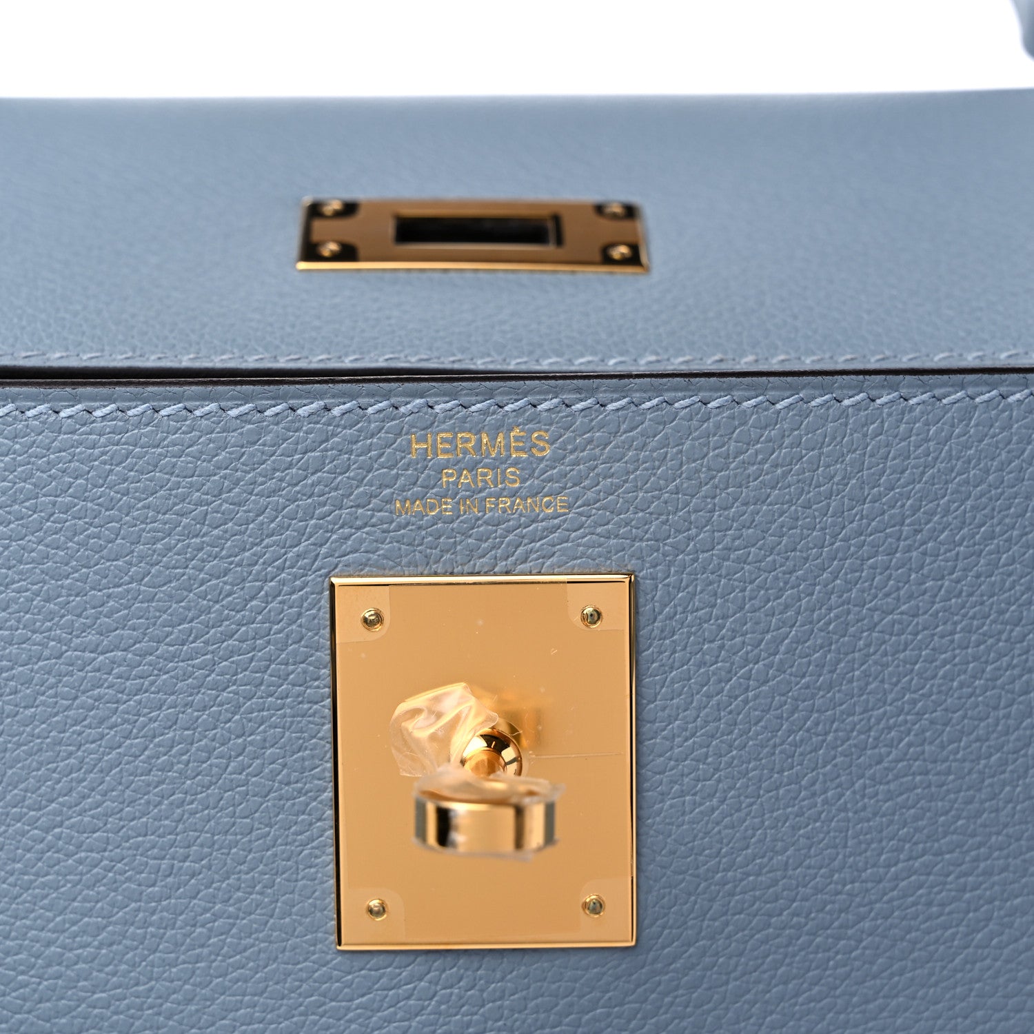 Hermes Evercolor Kelly Retourne 28 Bleu Lin 6 of 10