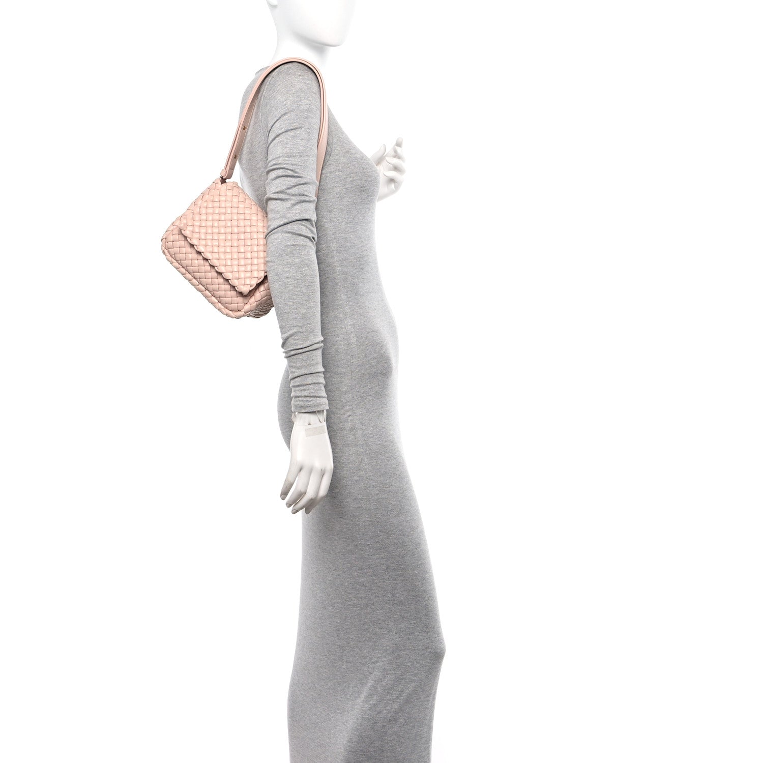 Bottega Veneta Nappa Intreccio Mini Cobble Shoulder Bag Lotus 2 of 10