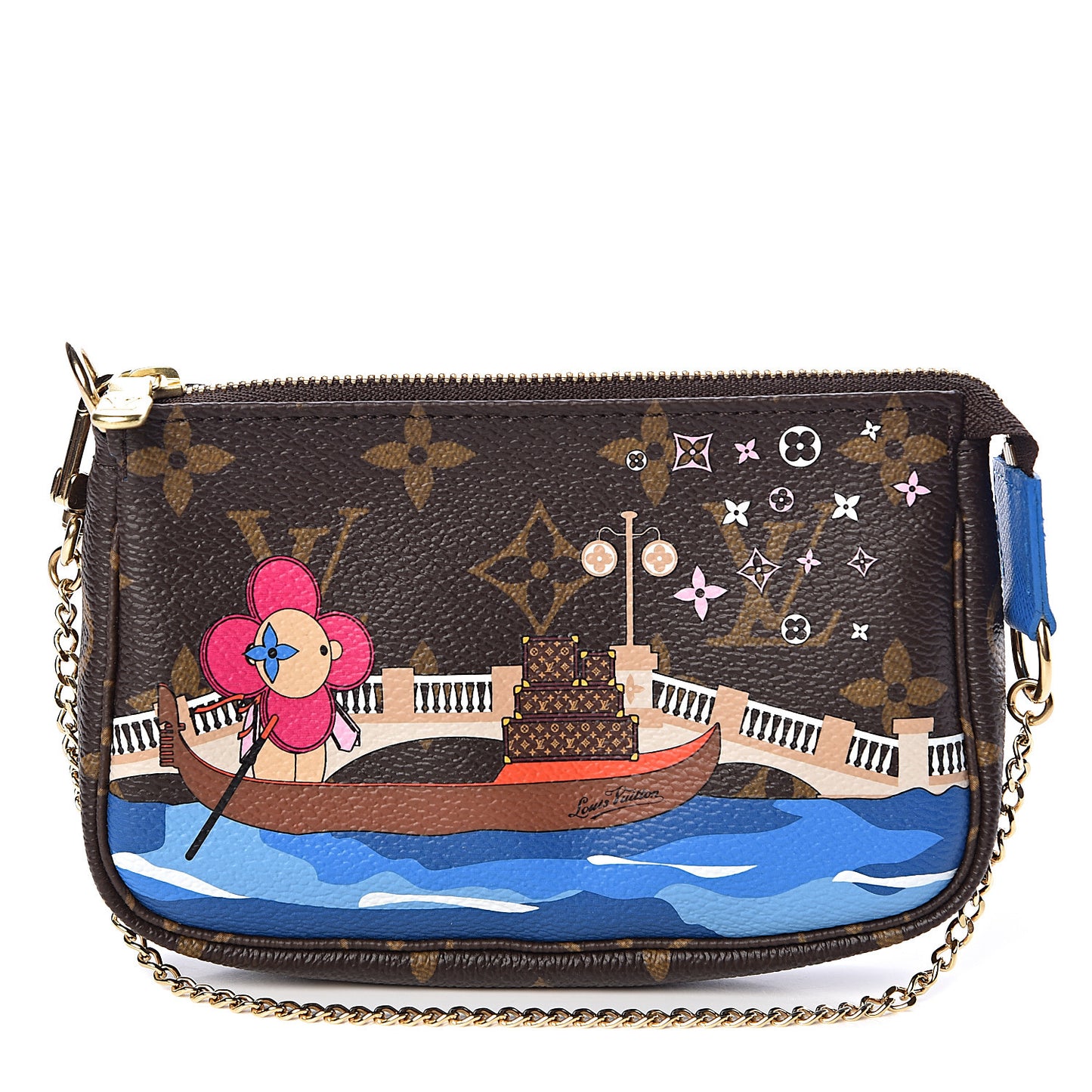 Monogram 2019 Christmas Animation Mini Venice Pochette Accessories Blue