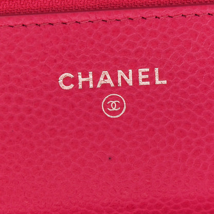 Chanel Caviar Quilted Wallet On Chain WOC Fuchsia 6 of 11