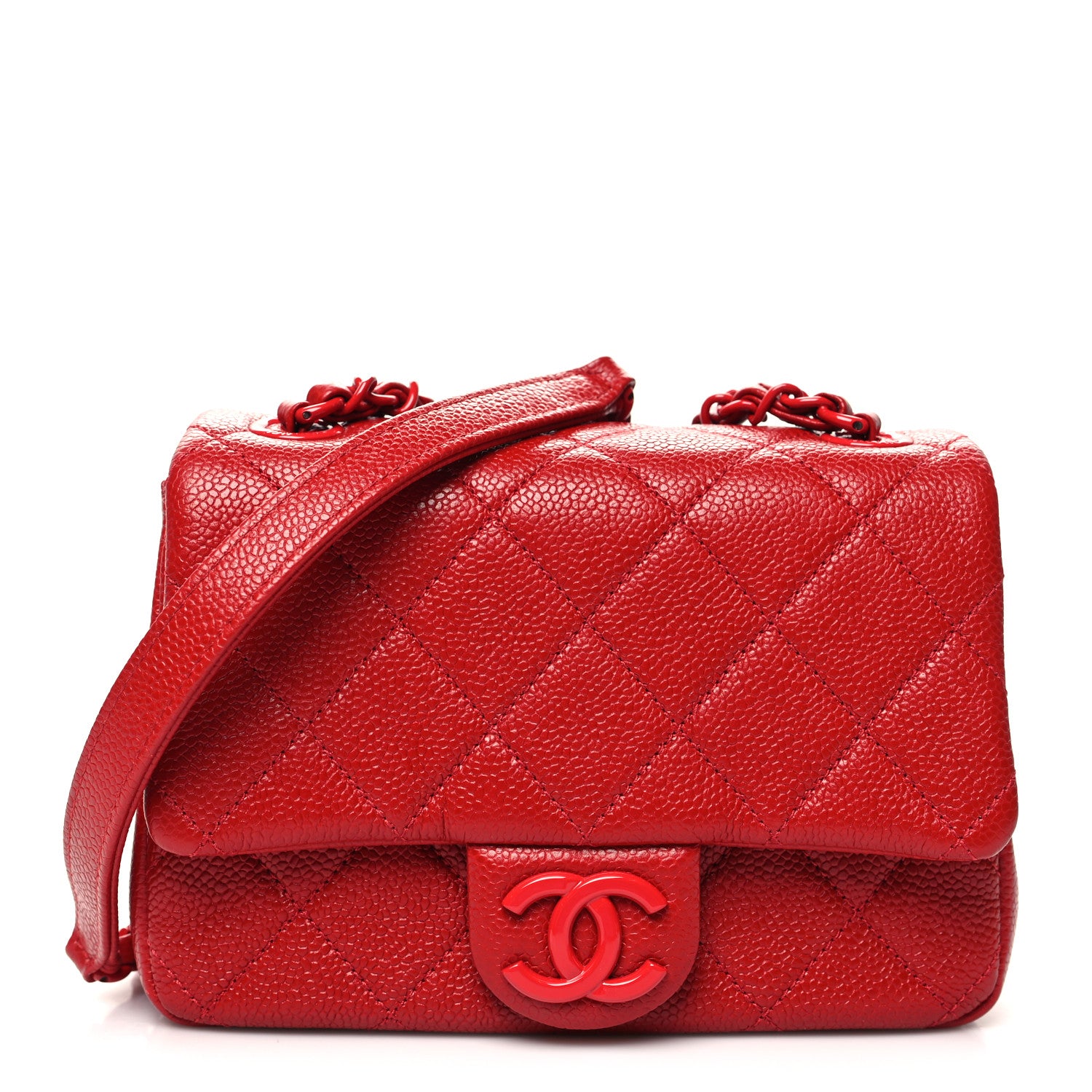 Chanel Caviar Quilted Mini Incognito Square Flap Red 1 of 10