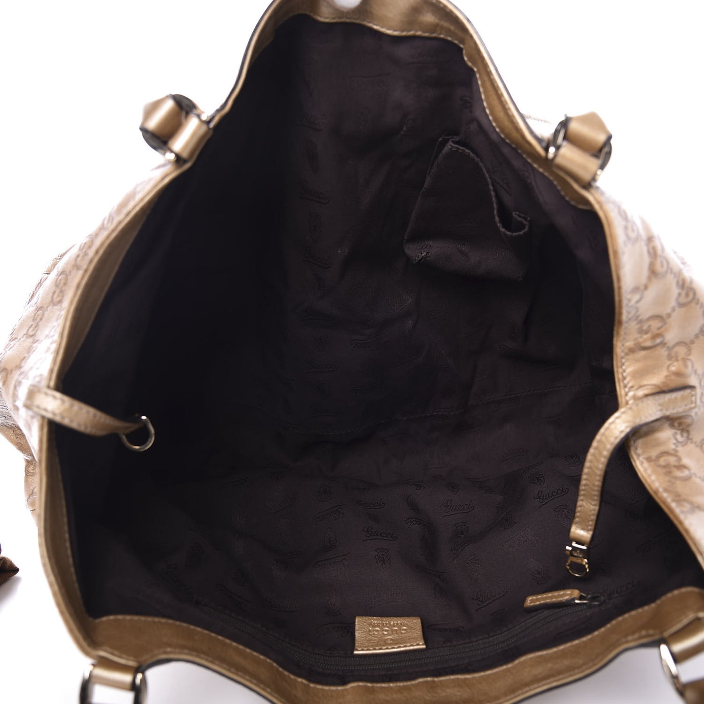 Guccissima Large D Ring Shoulder Bag Gold