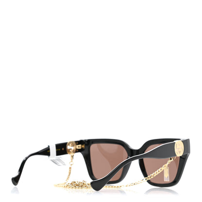 Gucci Acetate Square Frame Chain Sunglasses GG1023S Black 4 of 7