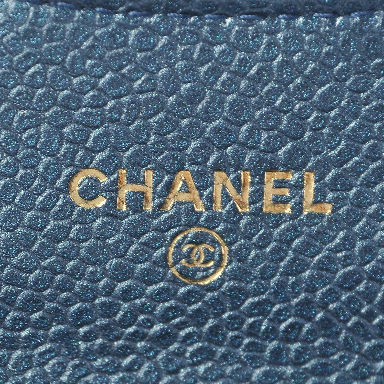 Chanel Iridescent Caviar Quilted Flap Card Holder Dark Blue 6 of 8