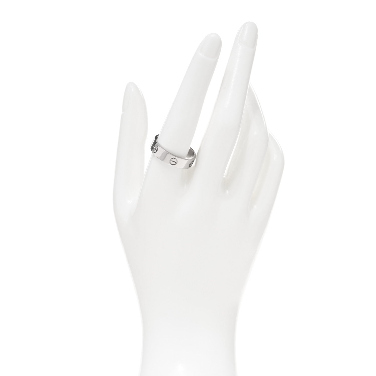 Cartier 18K White Gold 5.5mm LOVE Ring 62 10 2 of 4