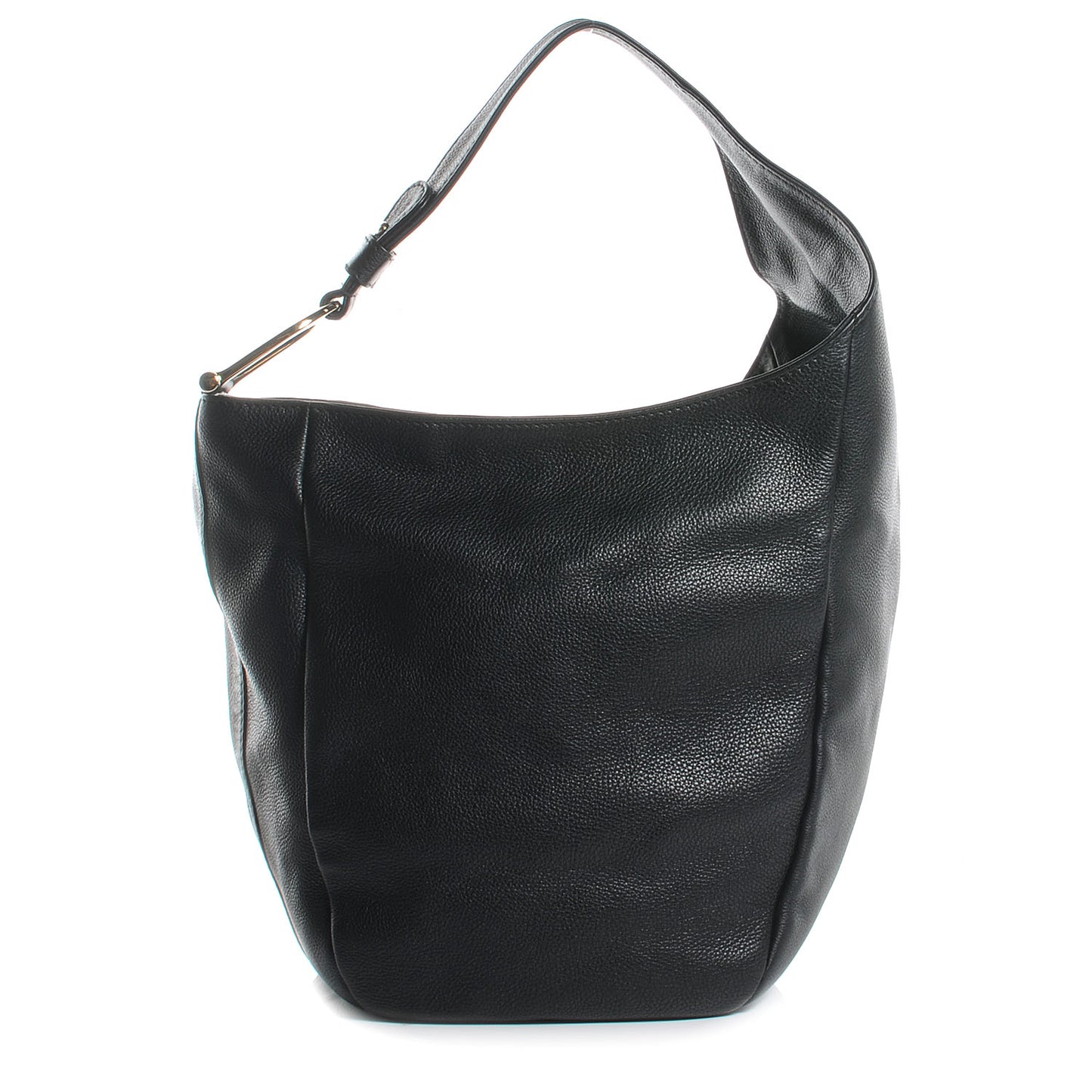 Leather Greenwich Medium Shoulder Bag Black
