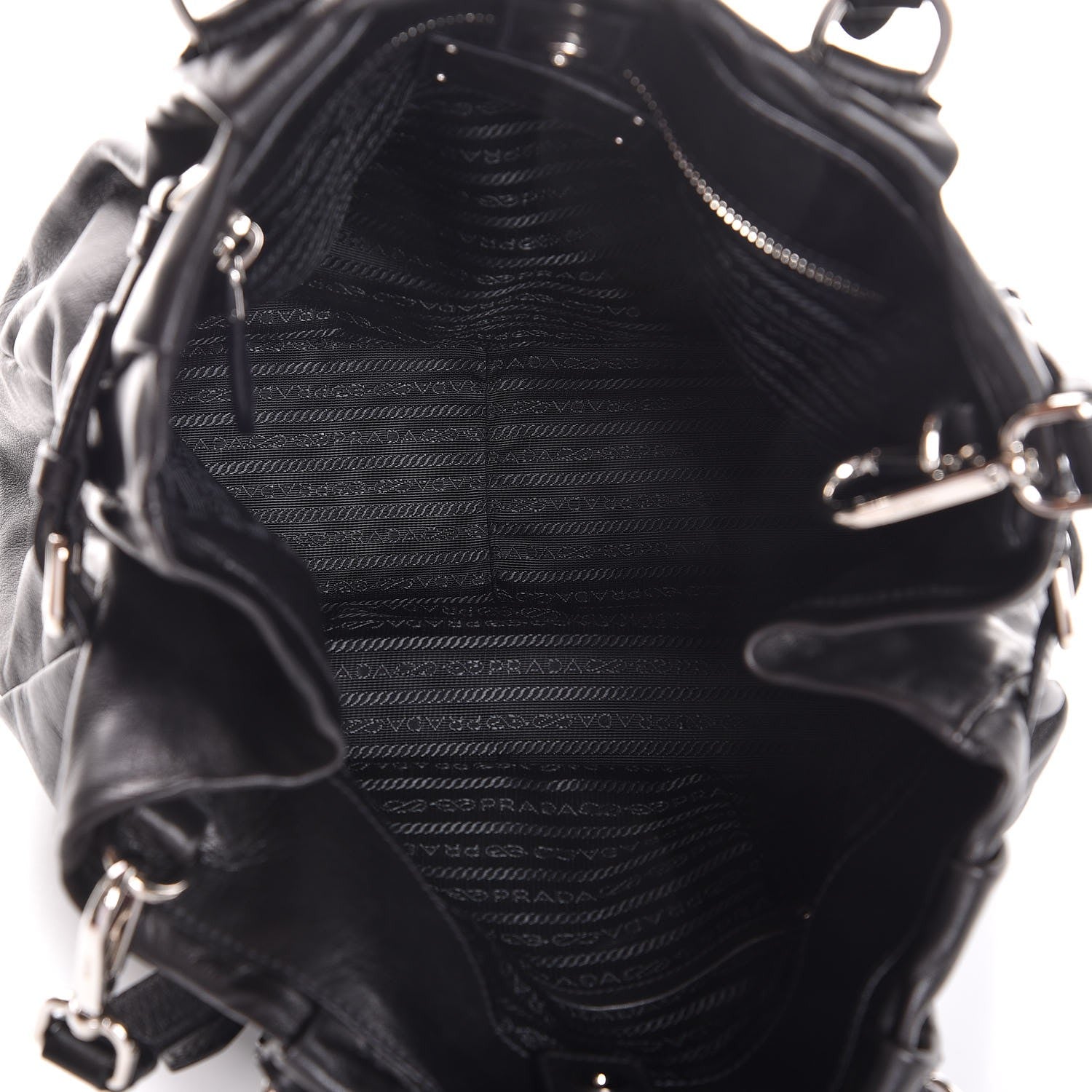 Prada Soft Calf Shoulder Bag Nero Black 5 of 7