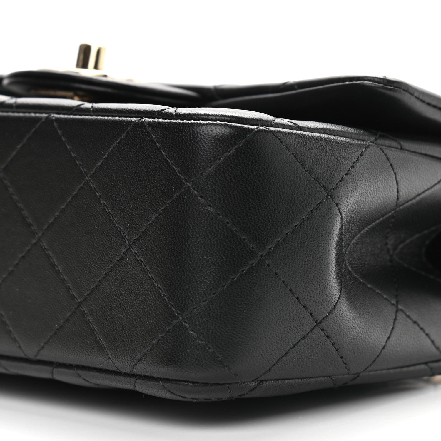 Chanel Lambskin Quilted Mini Top Handle Rectangular Flap Black 9 of 9