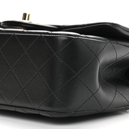 Chanel Lambskin Quilted Mini Top Handle Rectangular Flap Black 9 of 9