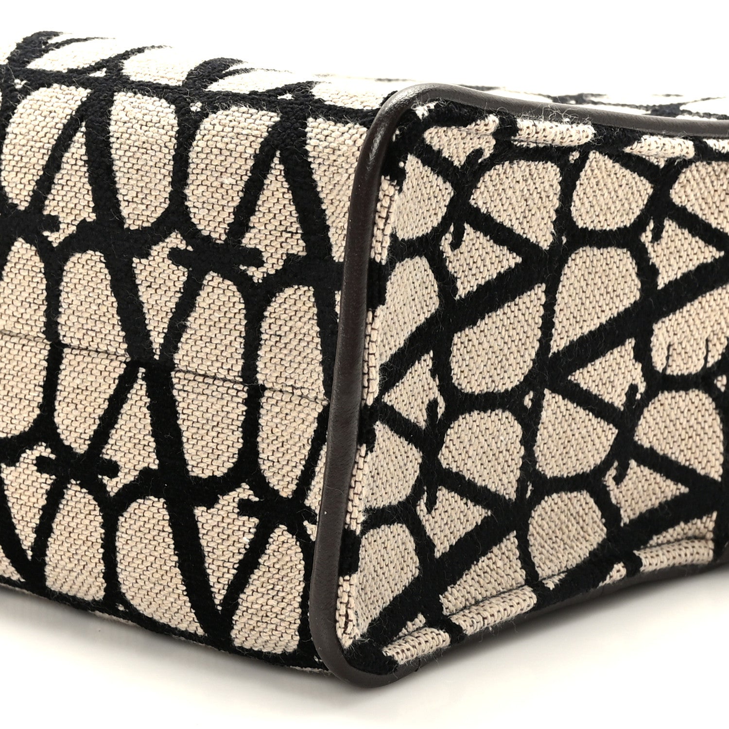 Valentino Garavani Toile Iconographe Goatskin Mini Le Troisieme Shopping Bag Naturale Black Fondant 8 of 8