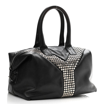 Saint Laurent Calfskin Studded Easy Sac Black 3 of 8