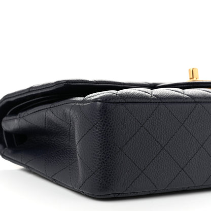 Chanel Caviar Quilted Medium Double Flap Navy 9 of 10